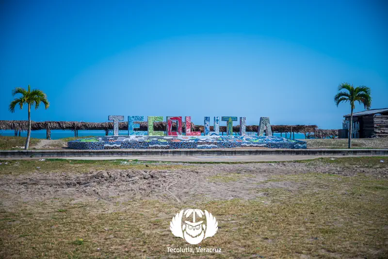 Monumental letters on the beach